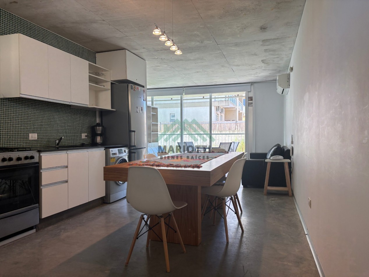 2027 - VALERIA DEL MAR - EN ALQUILER - DEPARTAMENTO PARA 6 CON PILETA
